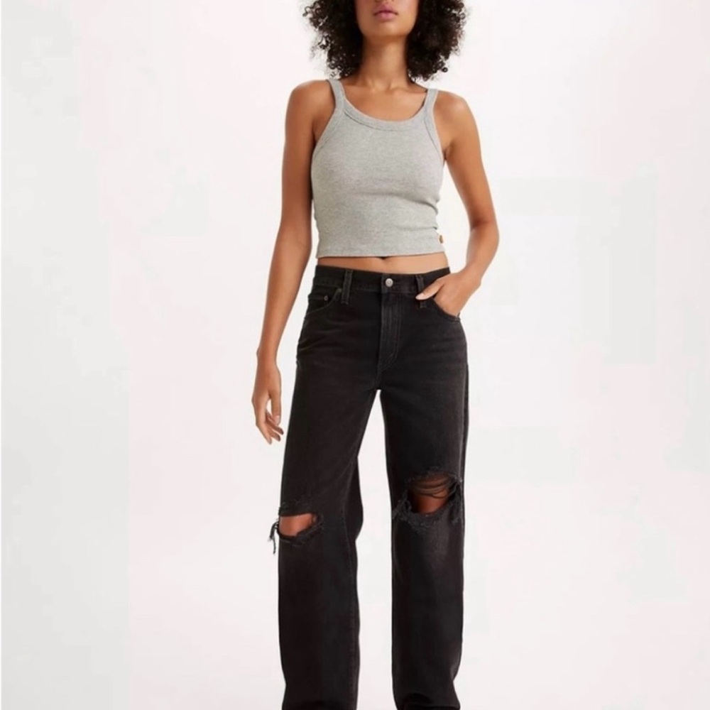 Levi’s Baggy Dad Jeans - Black / Distressed - Size 27